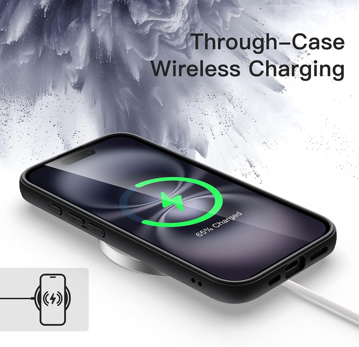 JETech Case for iPhone 16, Anti-Yellowing, Clear