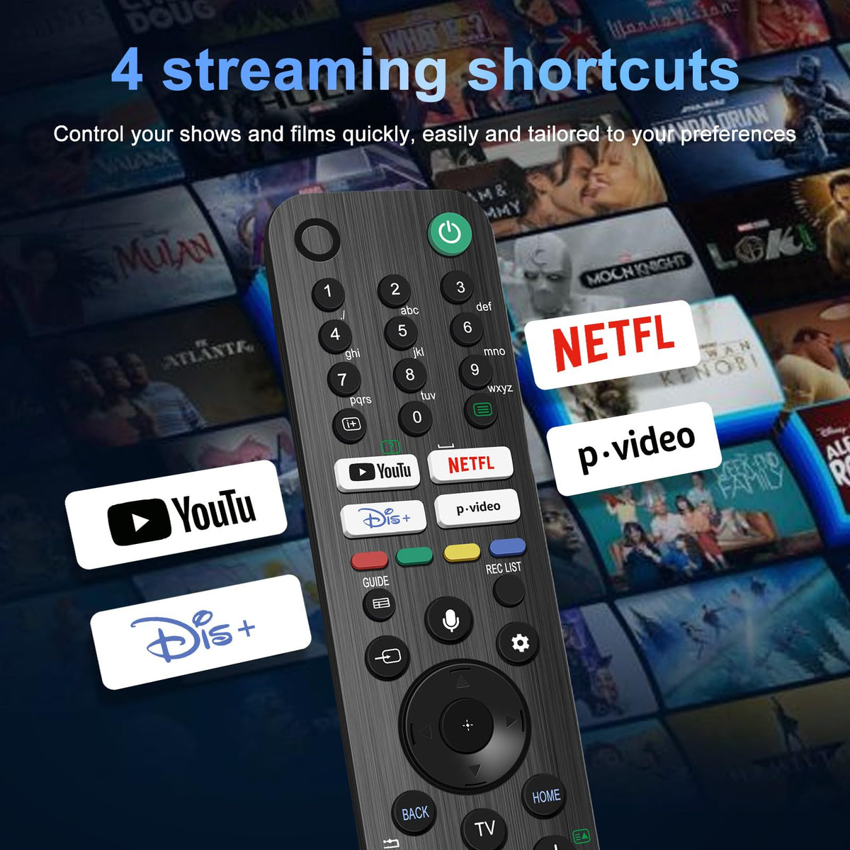 Magic Remote for LG-TV-Remote, Replacement for LG Smart TV Remote Control, AN-MR20GA Compatible Universal Remote Control with Voice, Pointer and Netflix/Prime Video Hotkeys