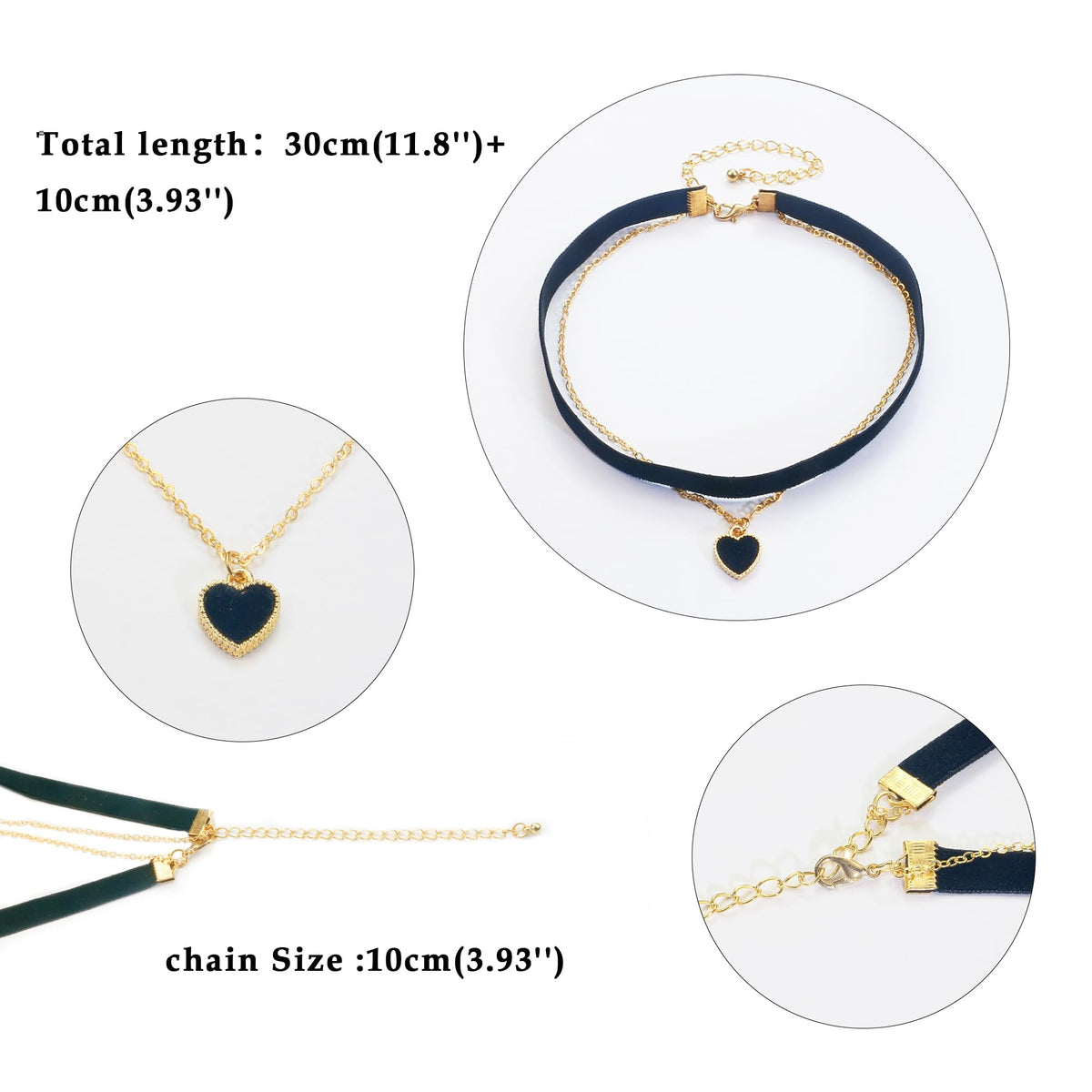 Halloween Heart Necklace for Women Vampire Raven Choker Necklace