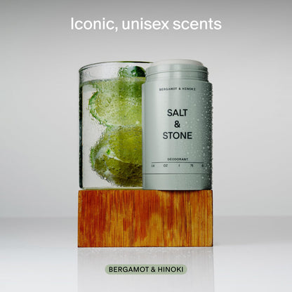 Salt & Stone Aluminum-Free Deodorant, Women & Men Santal & Vetiver 2.6 oz