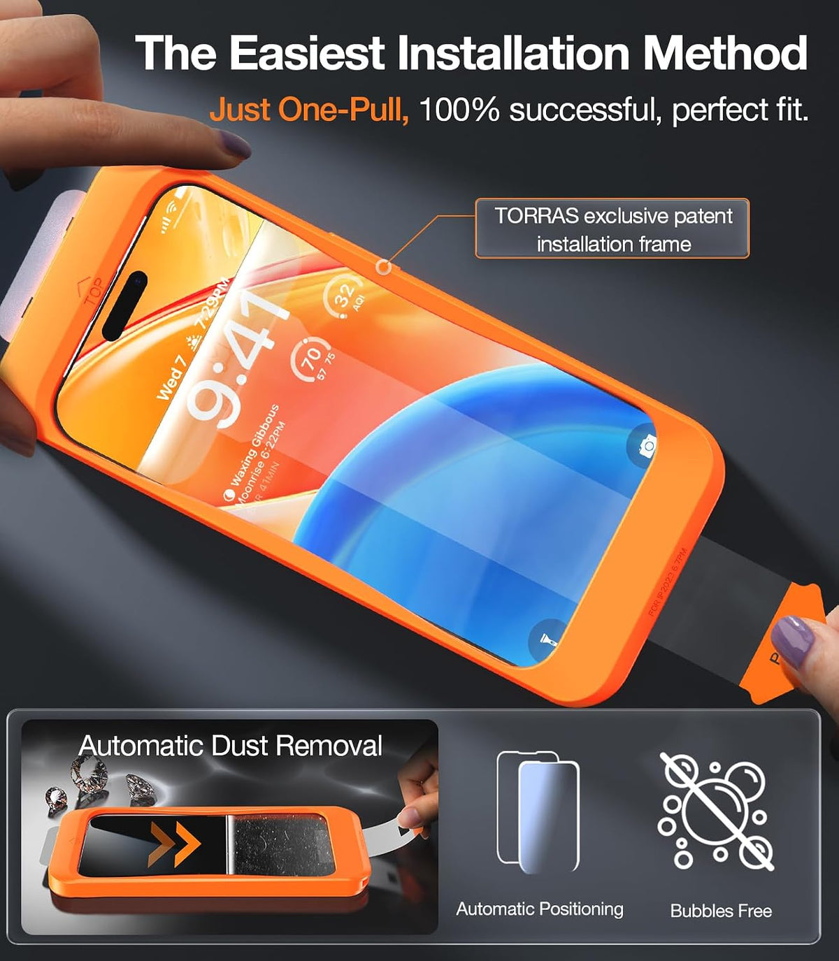 TORRAS Military-Grade Unbreakable for iPhone 18 Pro Screen Protector 2-Pack