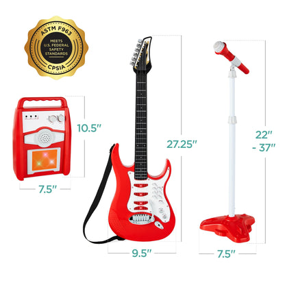 Best Choice Products Kids Guitar Set with Microphone & Amp, Pink