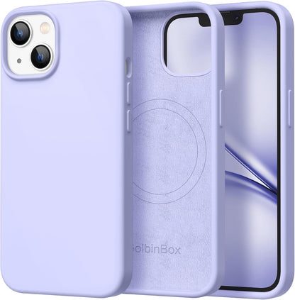 GolbinBox Magnetic for iPhone 13/14 Case, Silicone Cover, Blackcurrant
