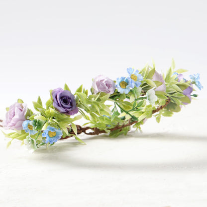Pink Bohemian Flower Crown, Fairy Babys Breath Flower Headband