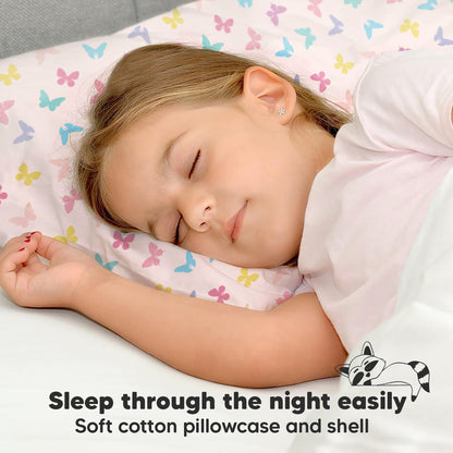 Toddler Pillow with Pillowcase 13x18 My Little Dreamy Pillow(Jolly Rainbow)