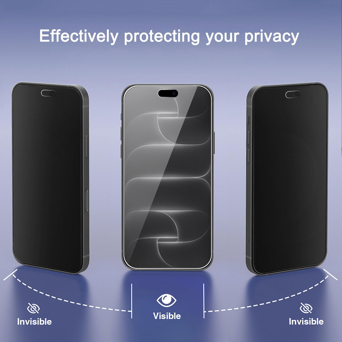 Ailun 3 Pack Privacy Screen Protector for iPhone 17 Pro Max, Tempered Glass