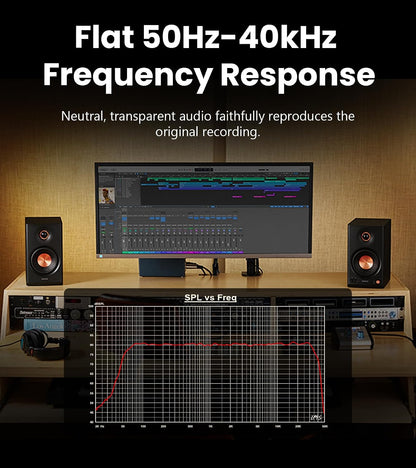 Edifier MR4.5 Bi-Amped Studio Monitor, 80W RMS Bookshelf Speakers - Black