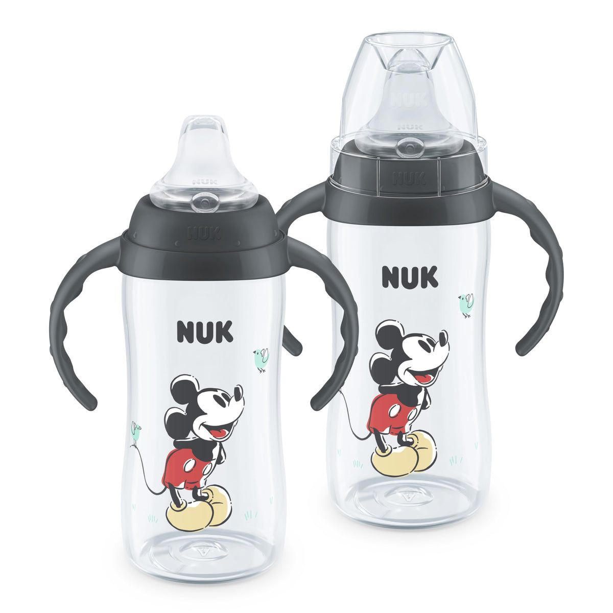 NUK Learner Cup, Ms. Rachel, 10 oz, 8+ Months, 2 pack – Soft Spout, Easy-Grip Handles, BPA Free, Spill Proof Transition Sippy Cup