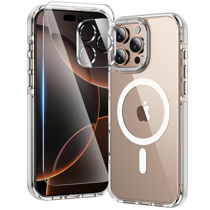 toushion 3 in 1 for iPhone 15 Plus Case Transparent