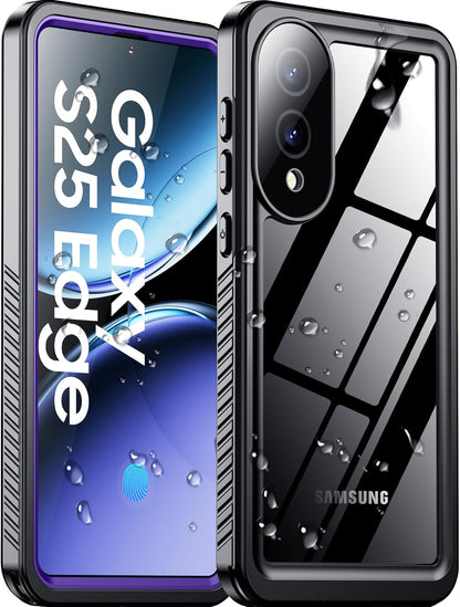 Temdan Compatible with iPhone 17 Pro Case,Waterproof Built-in Screen & Camera Protector IP68 Underwater Full Body 17FT Military Dropproof Shockproof Phone Case 6.3"-Blue/Clear