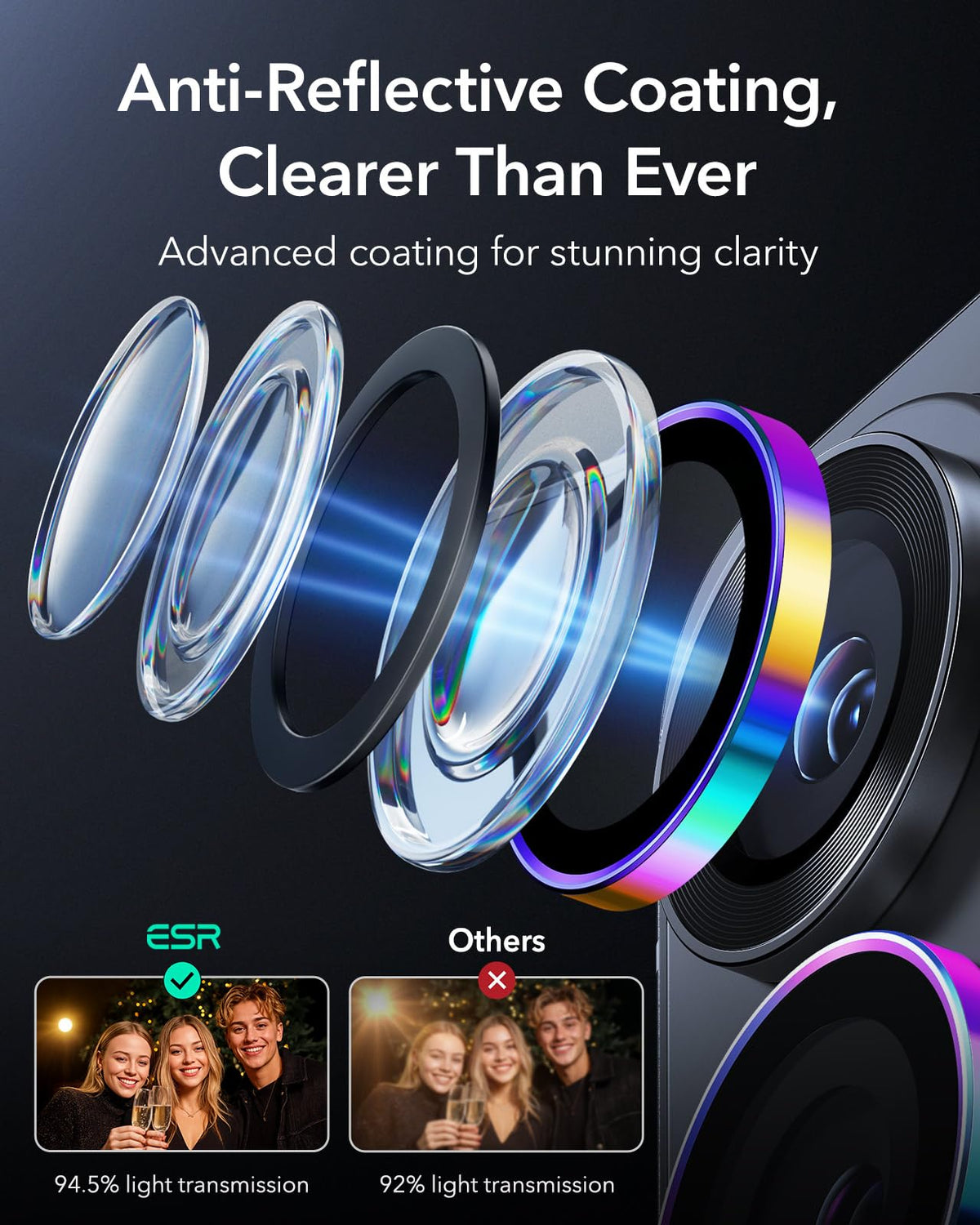 ESR for Samsung Galaxy S26 Ultra Camera Lens Protector, 1 Pack, Black