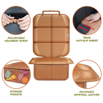 Meolsaek Car Seat Protector for Child Car Seat，Non-Slip Backing No Imprints