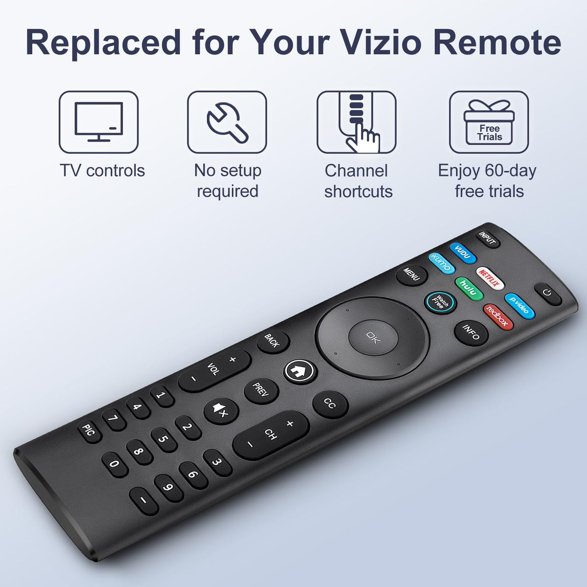 Replacement for Samsung TV Remote, for All 2018-2024 Samsung Remote Control for Smart TV with Voice Control. No Solarcell. 2-Year Warranty.