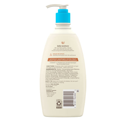 Aveeno Baby Daily Moisture Wash & Shampoo, Tear-Free, 18 fl. oz