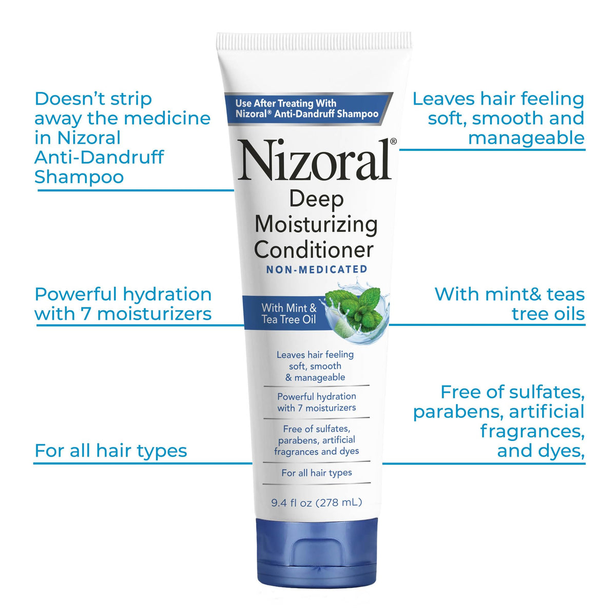 Nizoral Anti-Dandruff Shampoo with 1% Ketoconazole, Fresh Scent, 7 Fl Oz