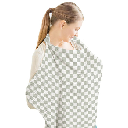 Konssy Muslin Nursing Cover Up for Breastfeeding with Rigid Hoop