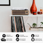 Seasonlife® Record Player for Vinyl Turntable with Speakers,Pale Purple