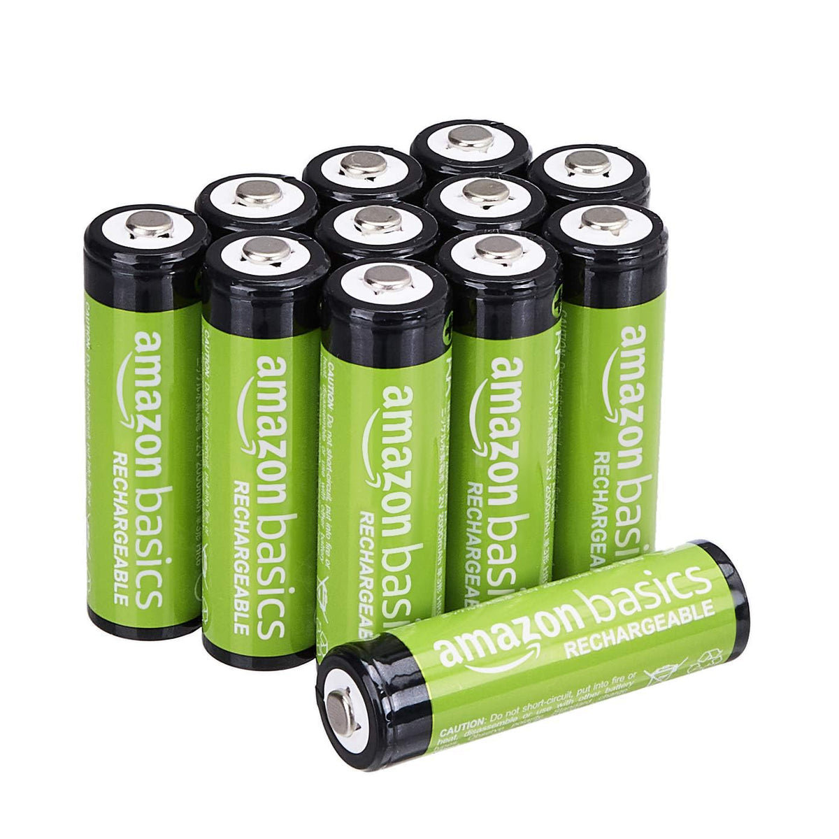 Amazon Basics 16-Pack Rechargeable AA NiMH Batteries, 2000 mAh, 1.2V, Recharge up to 1000x Times, Pre-Charged