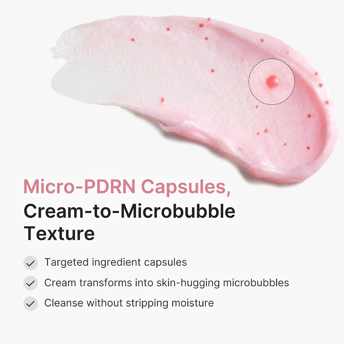 medicube Facial Cleanser PDRN Pink Glutathione Capsule Foam Cleanser