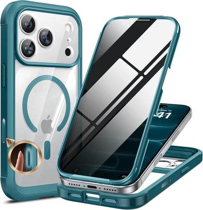 Miracase for iPhone 17 Pro Privacy Series Case, Magsafe, Deep Blue