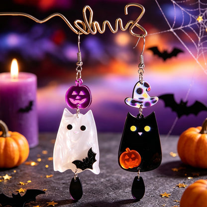 Hocus Pocus Earrings for Women Spooky Witch Halloween Pumpkin Earrings Halloween Accessories Witch Jewelry