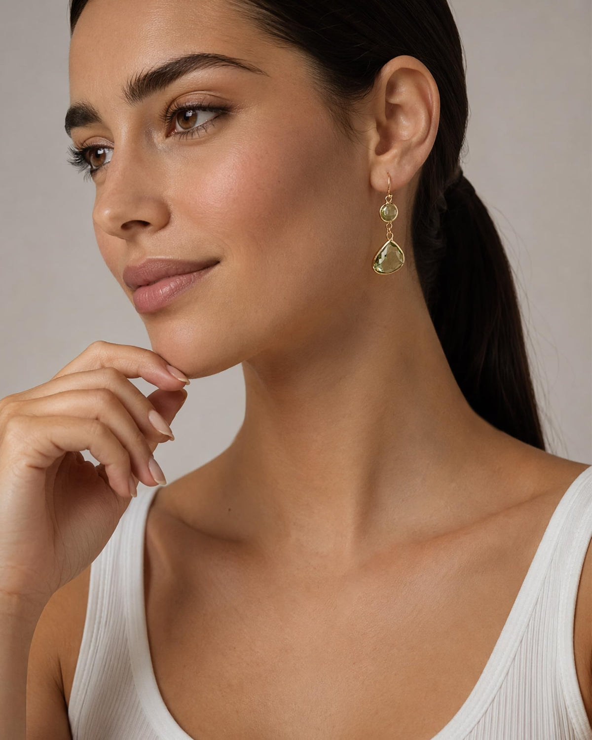 Handmade Dangle Drop Birthstone Earrings 14K Gold - Plated Hypoallergenic Lightweight & Comfortable Elegant Gemstone Earrings for Women