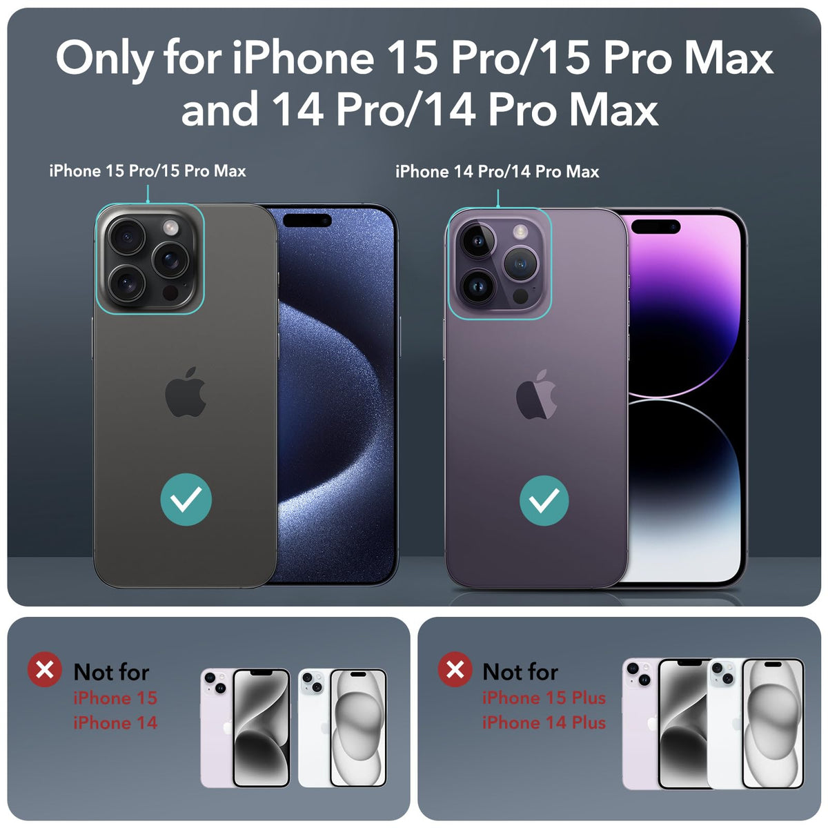 ESR for iPhone 17 Pro Max/17 Pro Camera Lens Protector, 1 Pack, Black