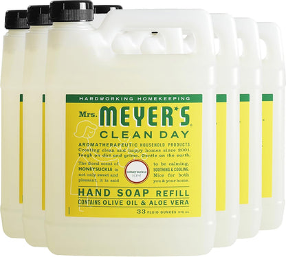 MRS. MEYER'S CLEAN DAY Hand Soap Refill, Lemon Verbena Scent, 33 Fl Oz Bottle