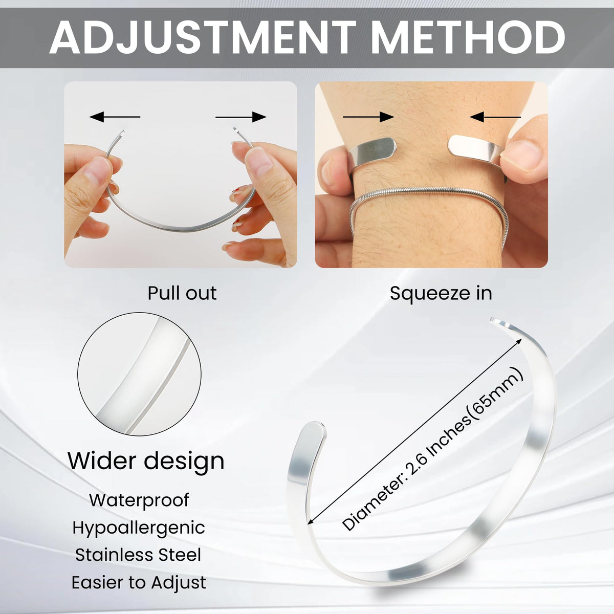 Mens Bracelet for Men, Waterproof Bracelet for Men Jewelry