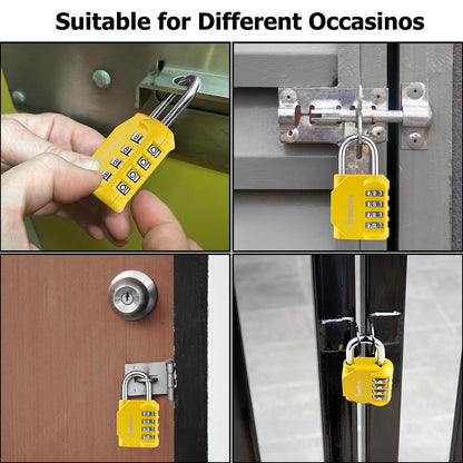 SharkByte Heavy Duty Combination Padlock – 4-Digit Weatherproof Outdoor Lock with Stainless Steel Shackle, Anti-Rust Resettable Code for Gym, School, Locker, Shed, Toolbox, Gate & Warehouse - Purple