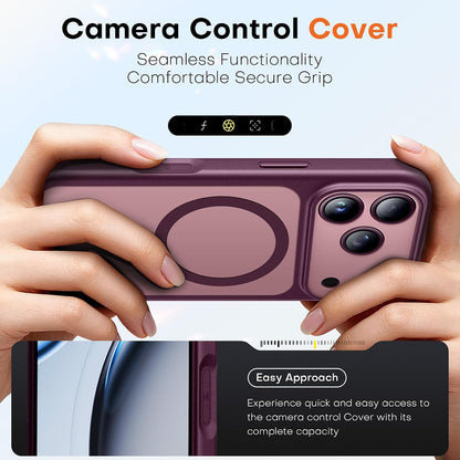 TAURI for iPhone 16 Pro Max Case, Compatible with MagSafe, Purple