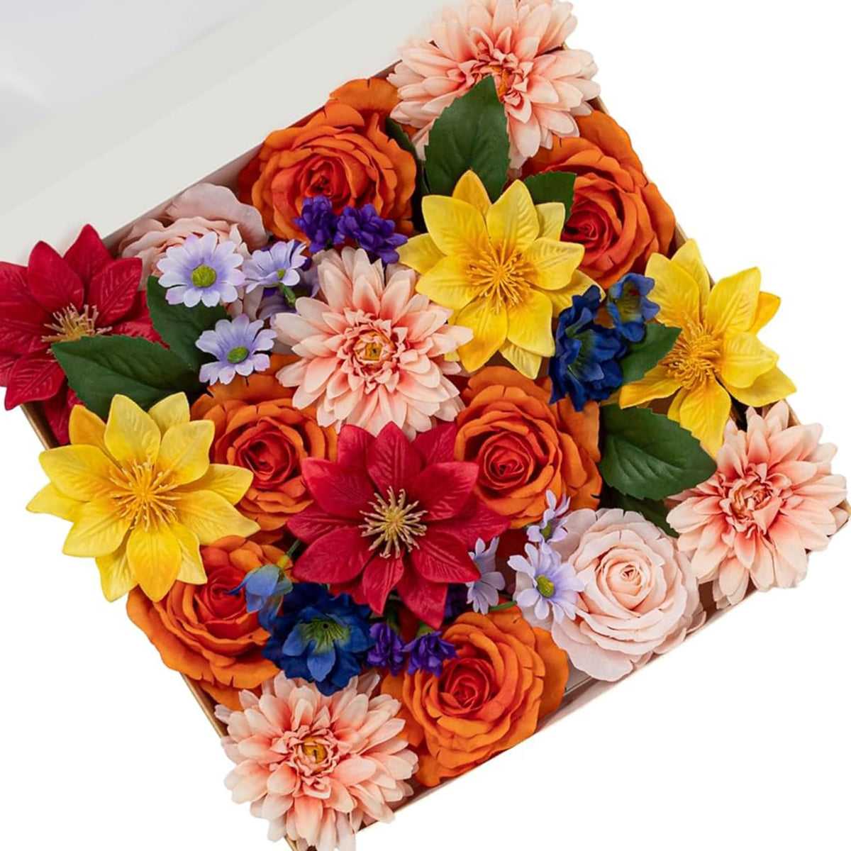 Fall Artificial Flowers DIY Bouquet Combo Faux Rose for Home Decor