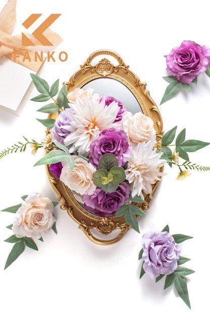 Fall Artificial Flowers DIY Bouquet Combo Faux Rose for Home Decor
