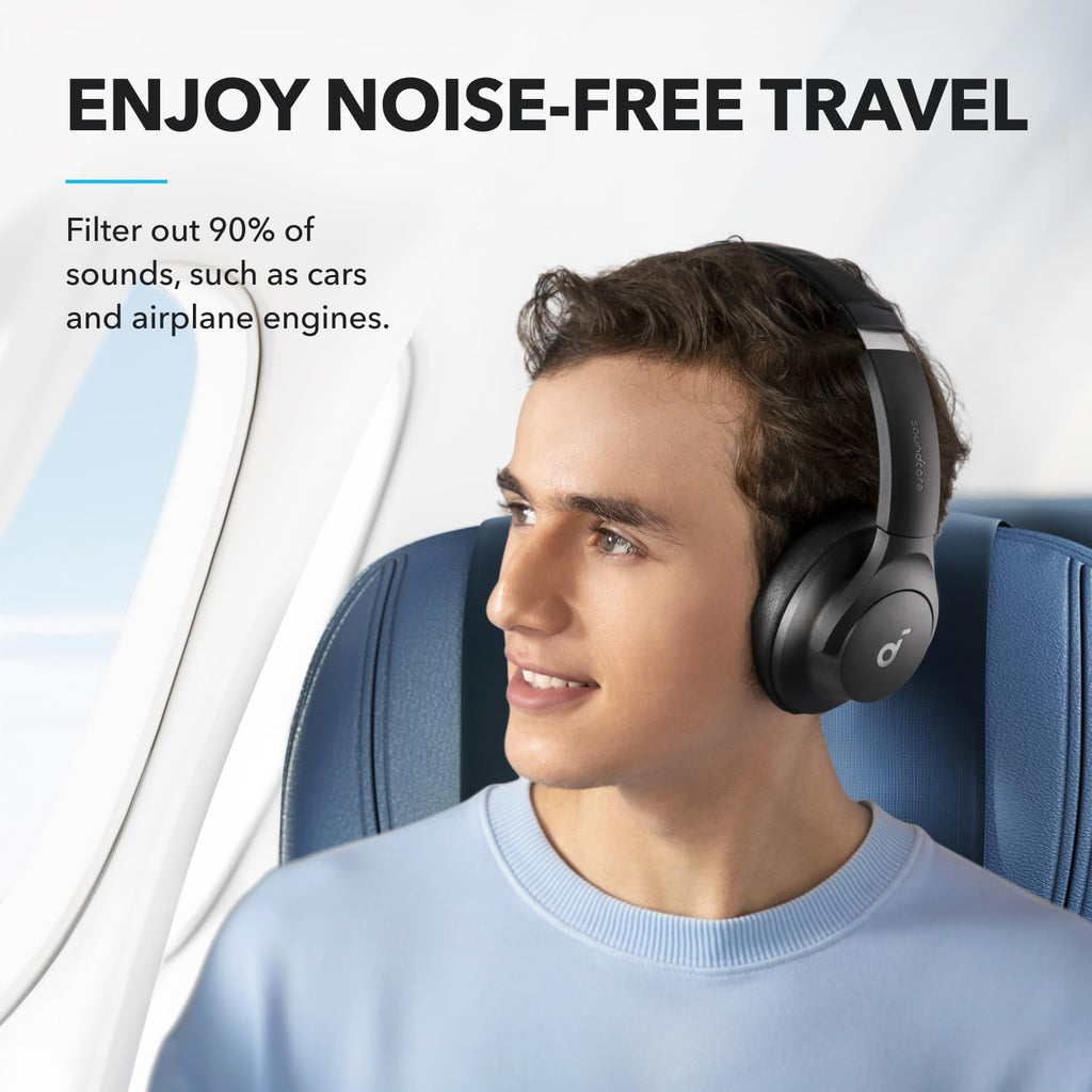 soundcore by Anker Q20i Hybrid Active Noise Cancelling Headphones, Black
