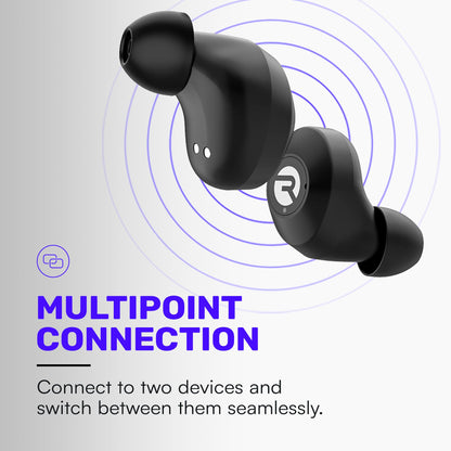 Raycon Everyday Bluetooth Wireless Earbuds with Microphone - Active Noise Cancelling, Sweat & Water-Resistant Earphones, Ear Buds Wireless Bluetooth (Purple)