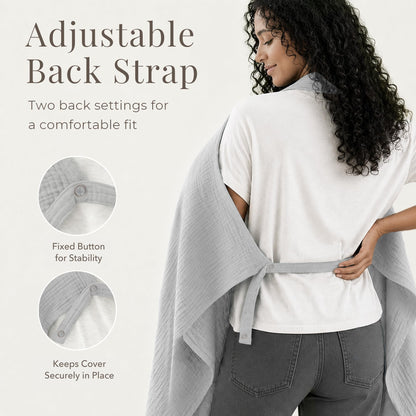 Konssy Muslin Nursing Cover Up for Breastfeeding with Rigid Hoop