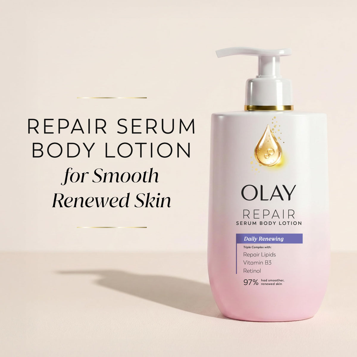 Olay Super Serum Hand & Body Lotion, Luminous & Resilient Skin, 17 fl oz