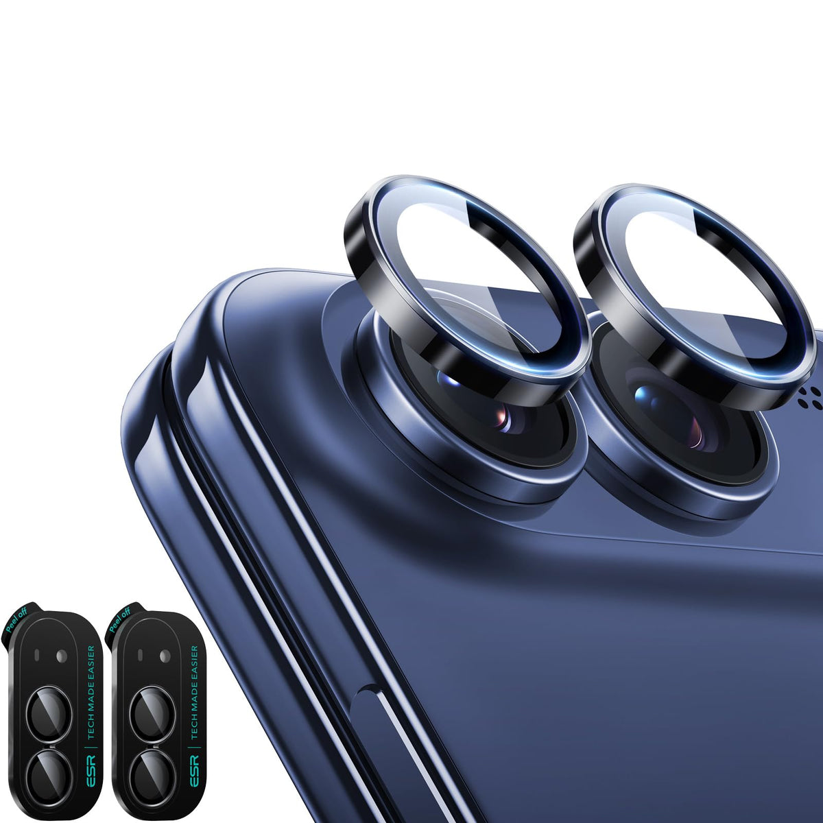 ESR for iPhone 17 Pro Max/17 Pro Camera Lens Protector, 1 Pack, Black
