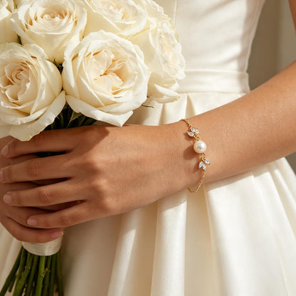 Pearl Bracelets for Women and Girls, Dainty Bracelet Wedding Pearl Jewelry