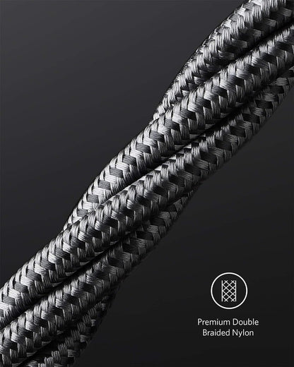Anker USB C to USB C Cable, 100W Fast Charging Cable (2-Pack, 6 ft, Black)