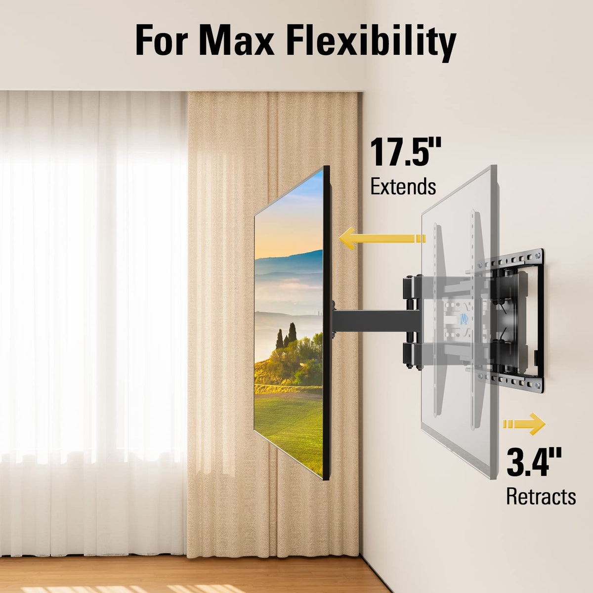 Mounting Dream Full Motion TV Wall Mount for Most 42-90 Inch TV Heavy Duty