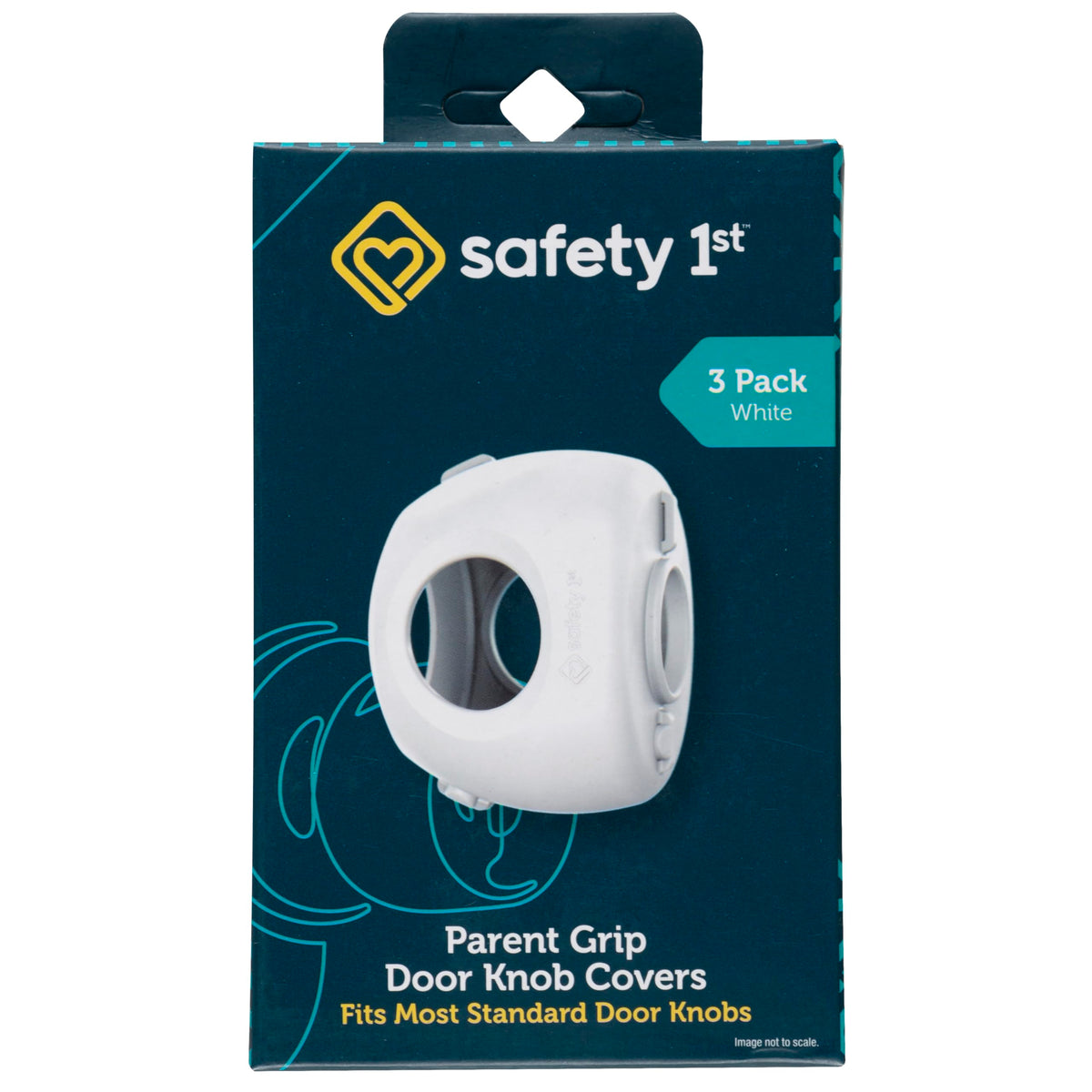 Safety 1st Parent Grip Door Knob Covers, White, One Size,4 Count (Pack of 1) (HS3260600), Packaging may vary