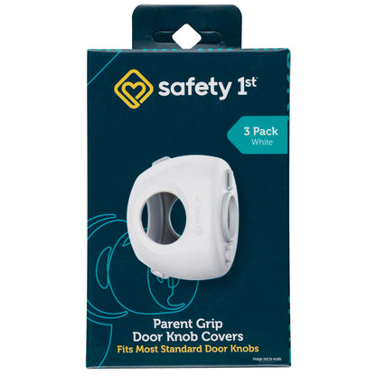 Safety 1st Parent Grip Door Knob Covers, White, One Size,4 Count (Pack of 1) (HS3260600), Packaging may vary