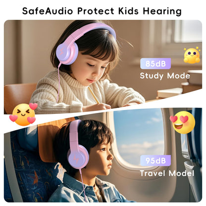 Candy Bila Wired Kids Headphones for School, Over-Ear for Boys Girls
