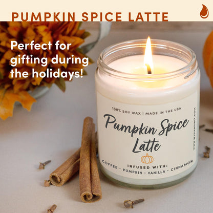 Wax & Wit Fall Candles for Home Scented – Apple, Cinnamon, Clove, Orange – Perfect Home Décor Gifts for Autumn, Holiday, Christmas, Winter - 9oz, Soy Wax, 50 Hour Burn