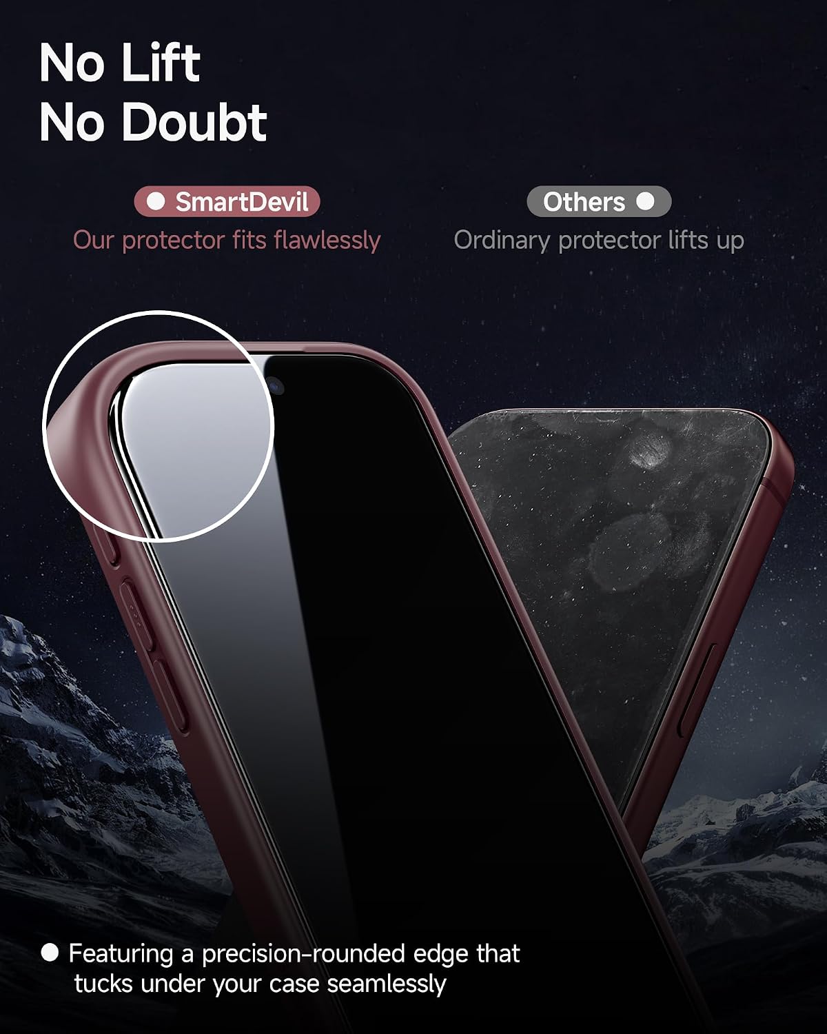 SMARTDEVIL 2 Pack Tempered Glass for iPhone 15 Pro Screen Protector