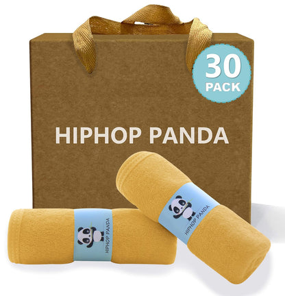 HIPHOP PANDA Soft Baby Washcloths, 2-Layer, 30 Pack Newborn Gift Set