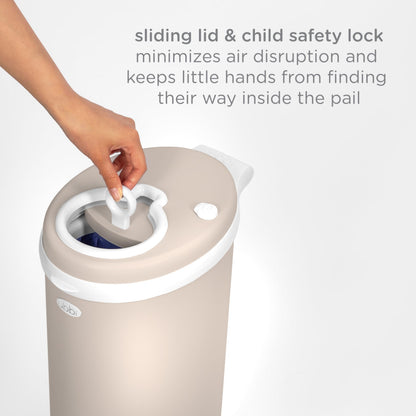 Ubbi Stainless Steel Diaper Pail, No Special Bags, Odor-Locking, White