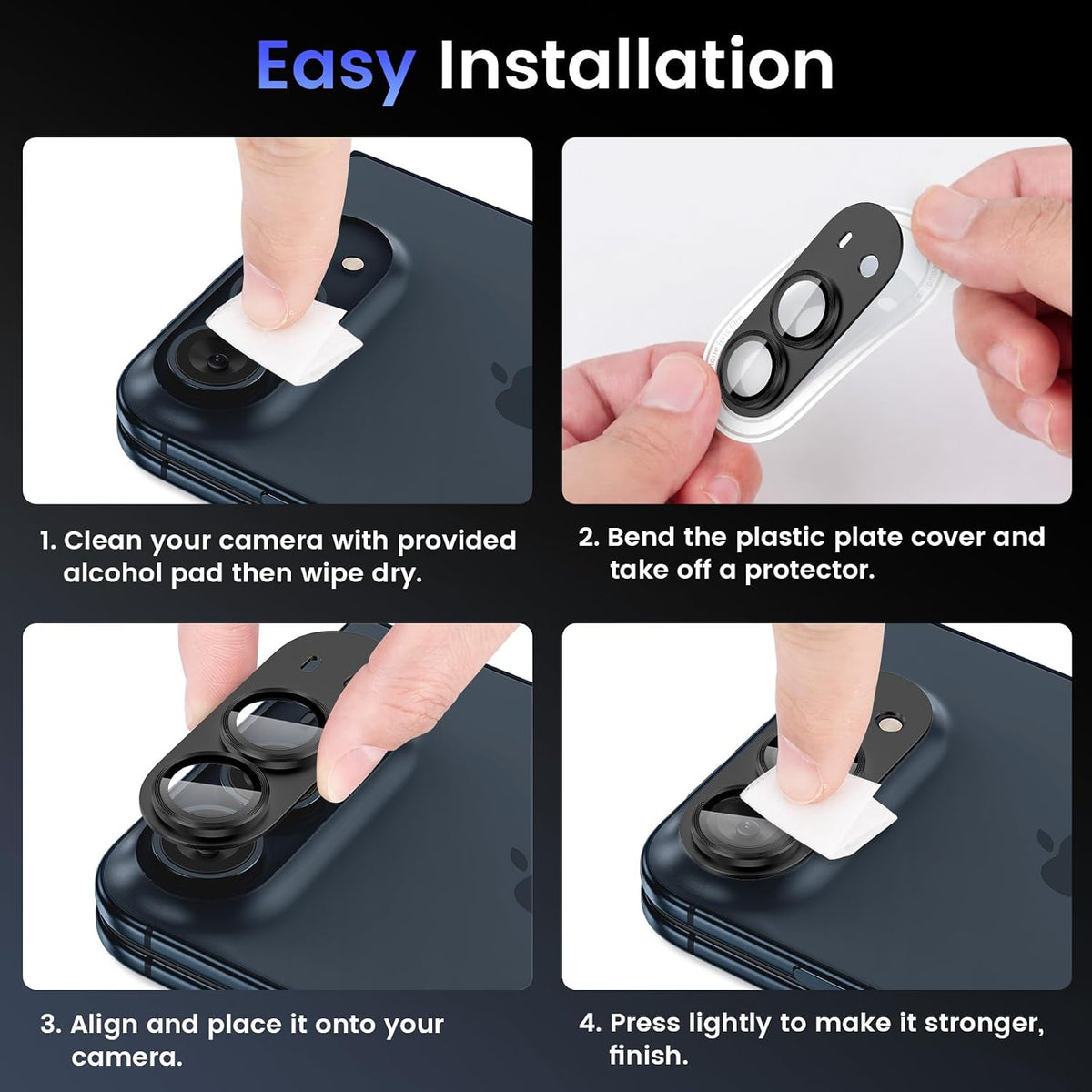 Tensea for iPhone 15 Pro Max/iPhone 15 Pro Camera Lens Protector