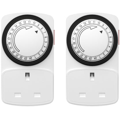 hbn 24Hour Mechanical Timer Plug Socket UK,Light Timers for Home Security